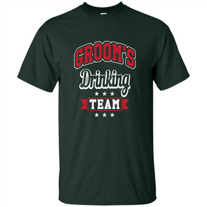 Funny Groom's Drinking Team T-shirt Bachelor Party