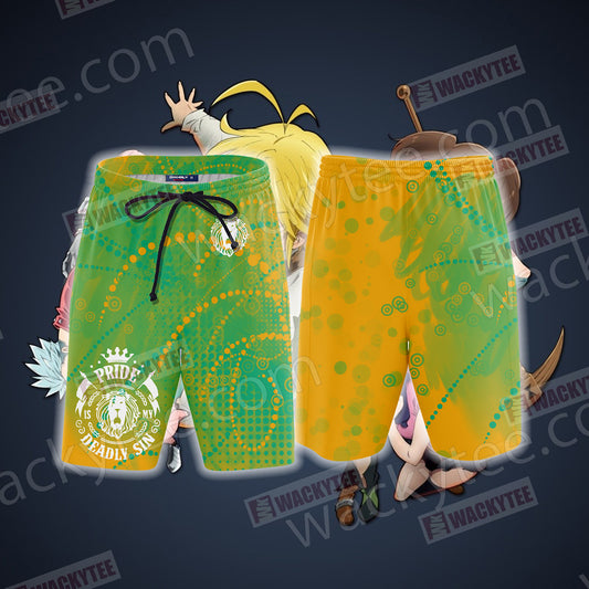 The Seven Deadly Sins - Pride 3D Beach Shorts