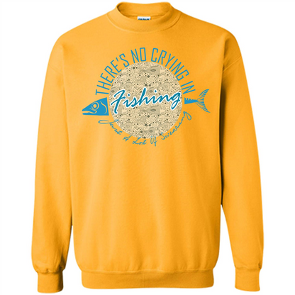 Fishing T-shirt No Crying Fishing Gold