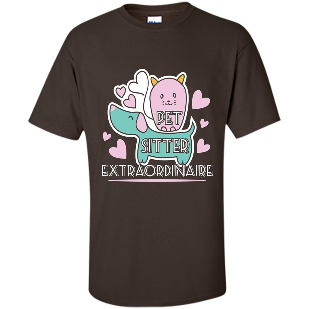 Love Pet T-shirt Pet Sitter Extraordinaire Dark Chocolate