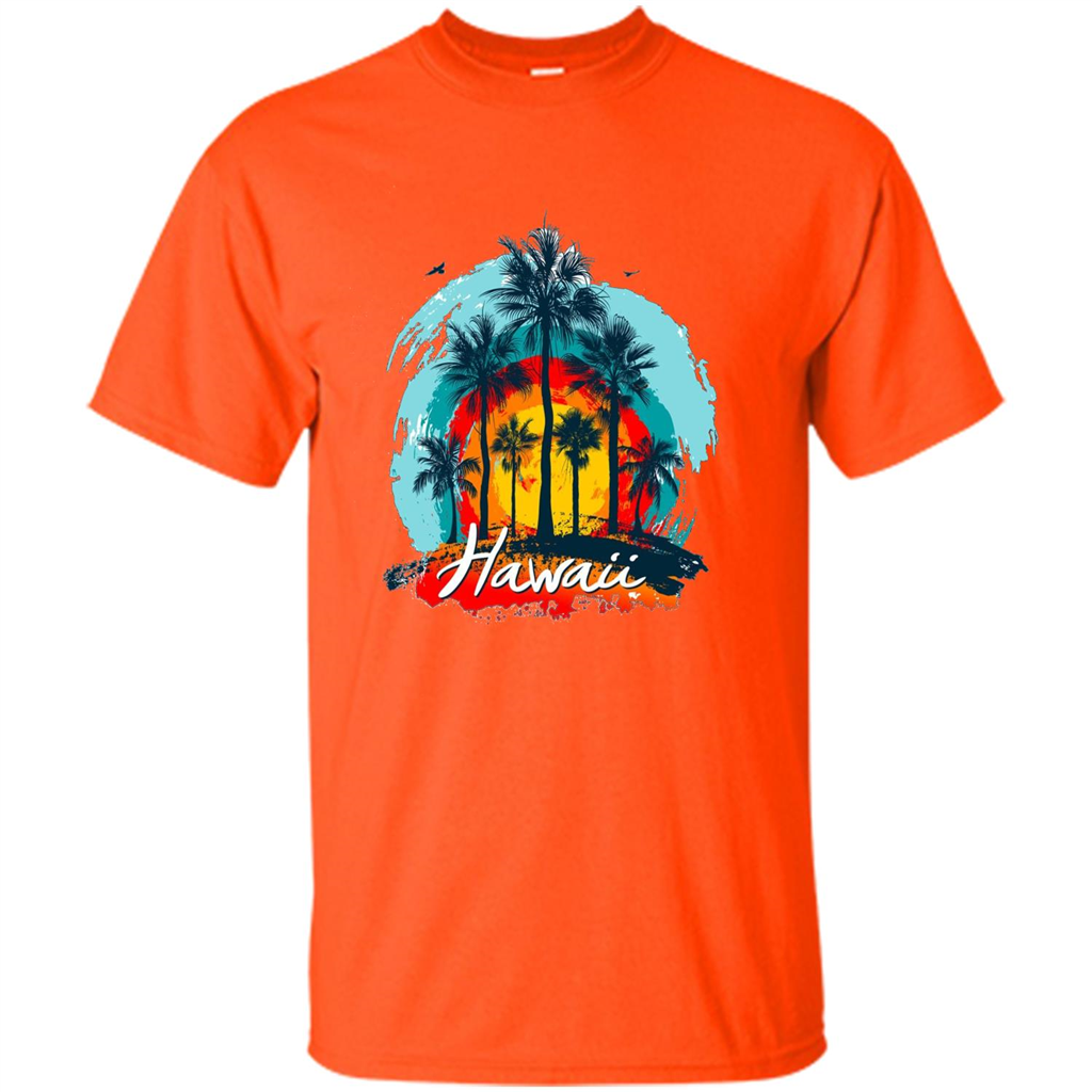 Summer T-shirt Hawaiian Islands Aloha T-Shirt Orange