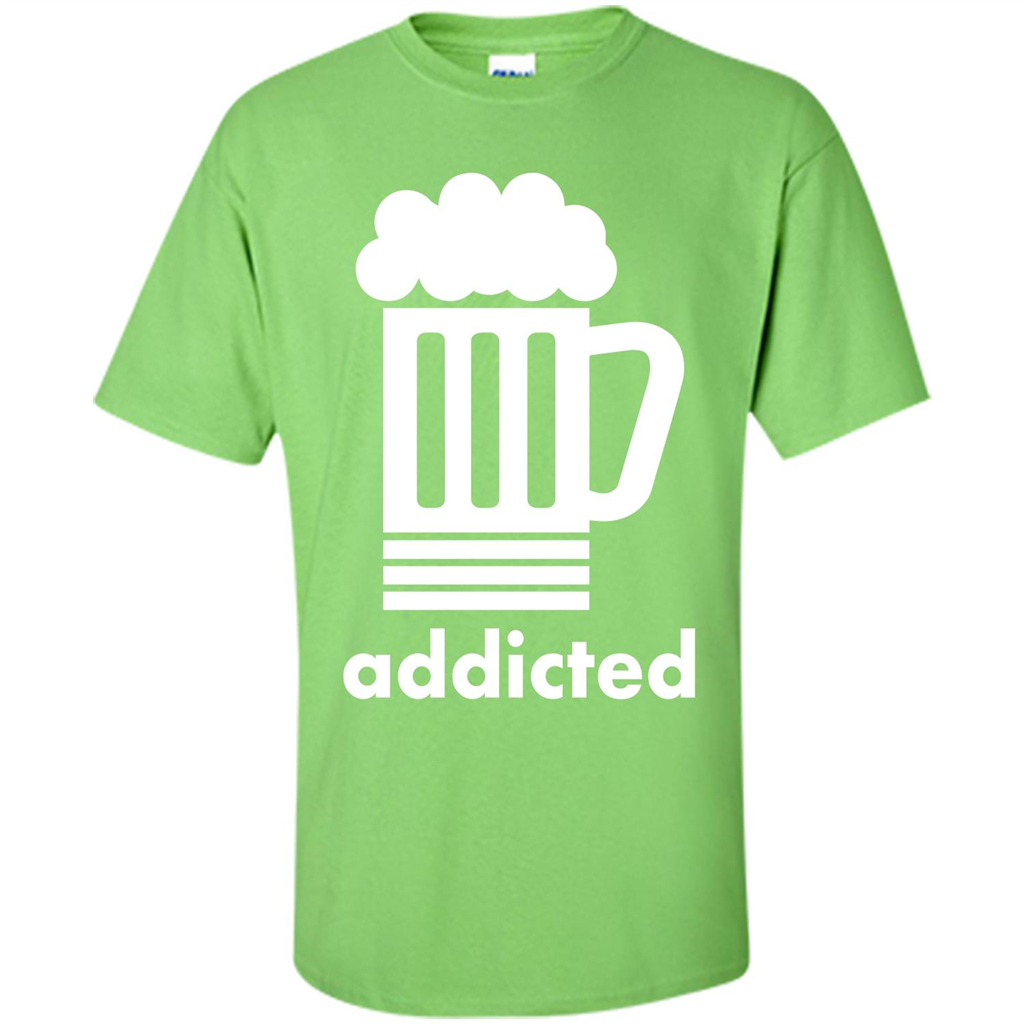 Beer T-shirt Addicted To Beer Lime