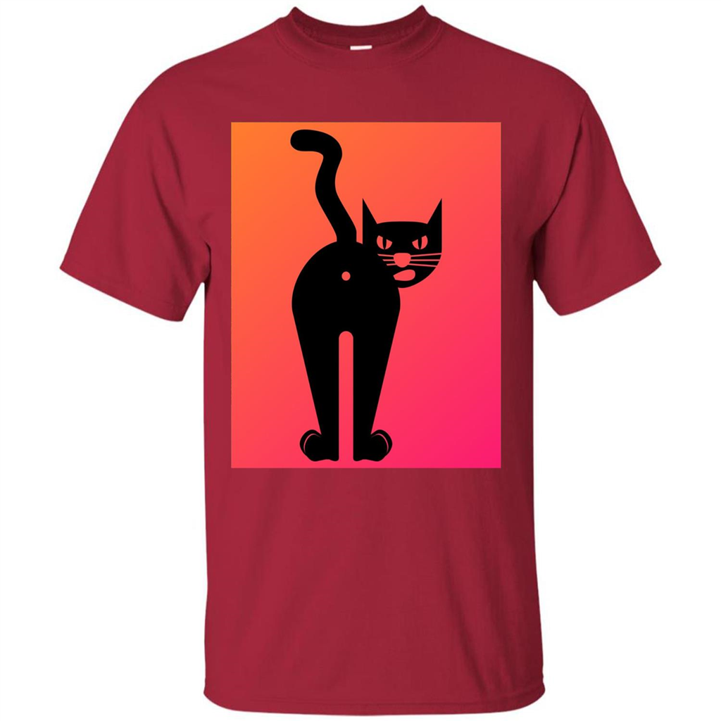 Cat Butt T-shirt Funny Cat Attitude T-shirt Cardinal