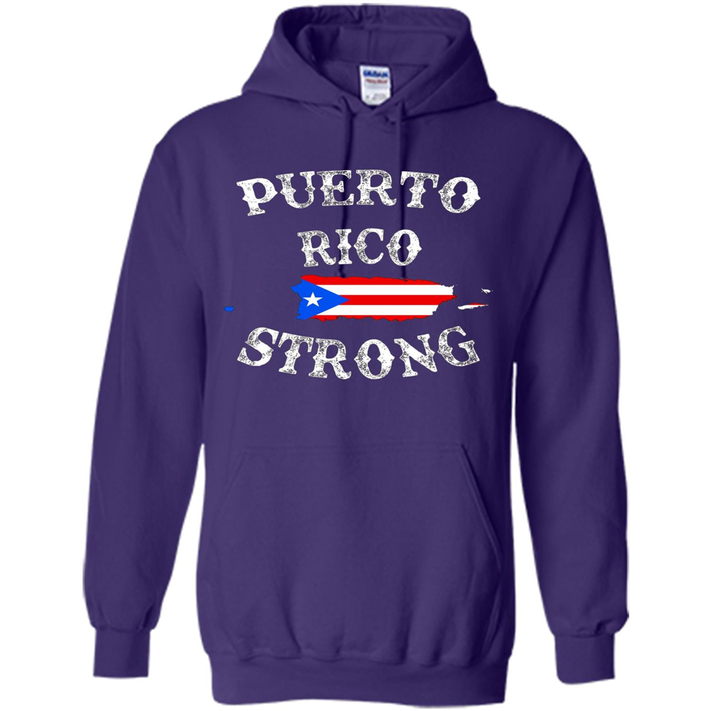 Love Puerto Rico - Puerto Rico Strong Flag T-shirt Purple