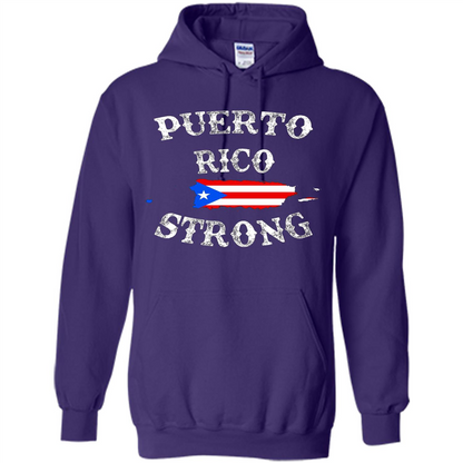 Love Puerto Rico - Puerto Rico Strong Flag T-shirt Purple