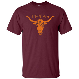 Orange Texas Longhorn Bull T-shirt