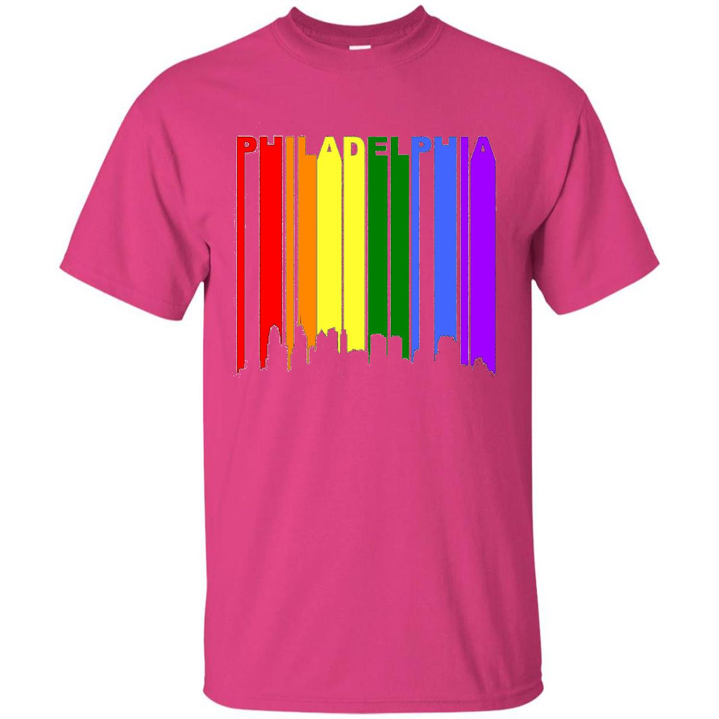 Philadelphia PA Downtown Rainbow LGBT Gay Pride T-shirt Heliconia