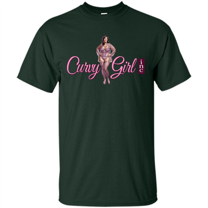 Curvy Girl T-shirt Forest Green