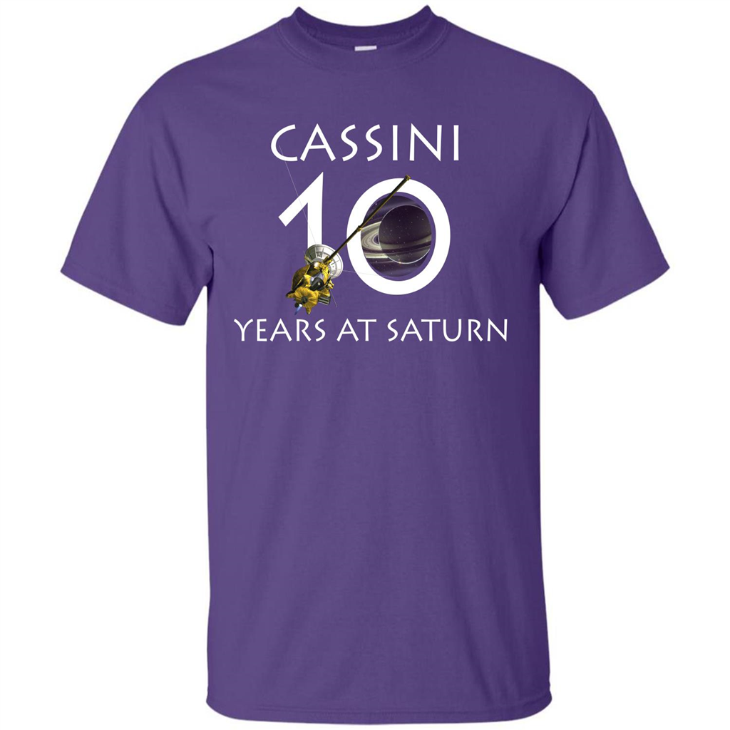 Cassini Grand Finale T-shirt Cassini 10 Years At Saturn T-shirt Purple