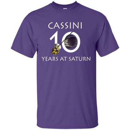 Cassini Grand Finale T-shirt Cassini 10 Years At Saturn T-shirt Purple