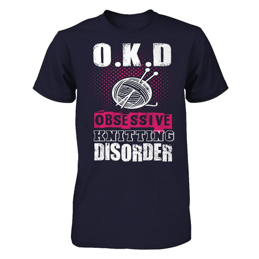 OKD - Obsessive Knitting Disorder Next Level - Unisex Fitted Tee Midnight Navy