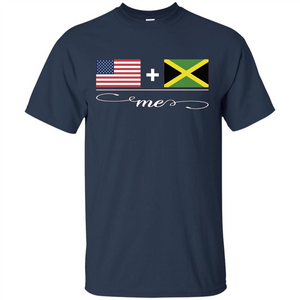 American + Jamaican = Me USA and Jamaica Flags T-shirt