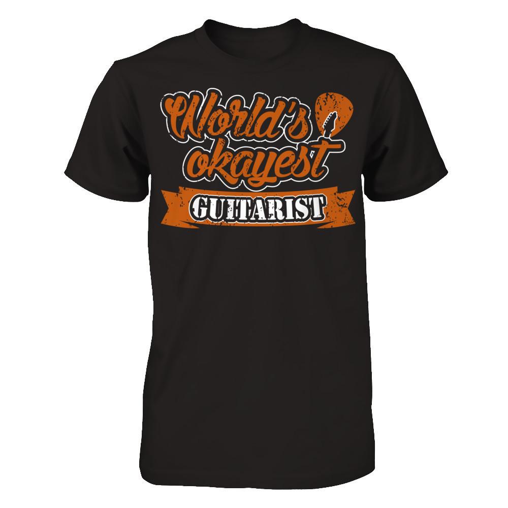 World's Okayest Guitarist Next Level - Unisex Fitted Tee Black