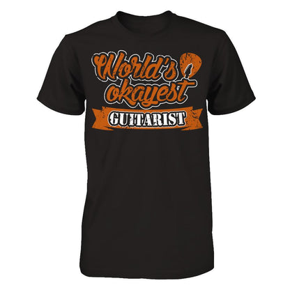 World's Okayest Guitarist Next Level - Unisex Fitted Tee Black