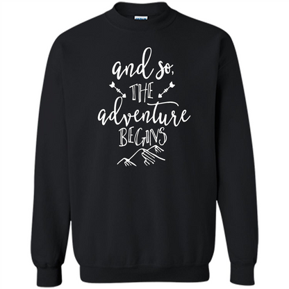 And So the Adventure Begins T-shirt Black
