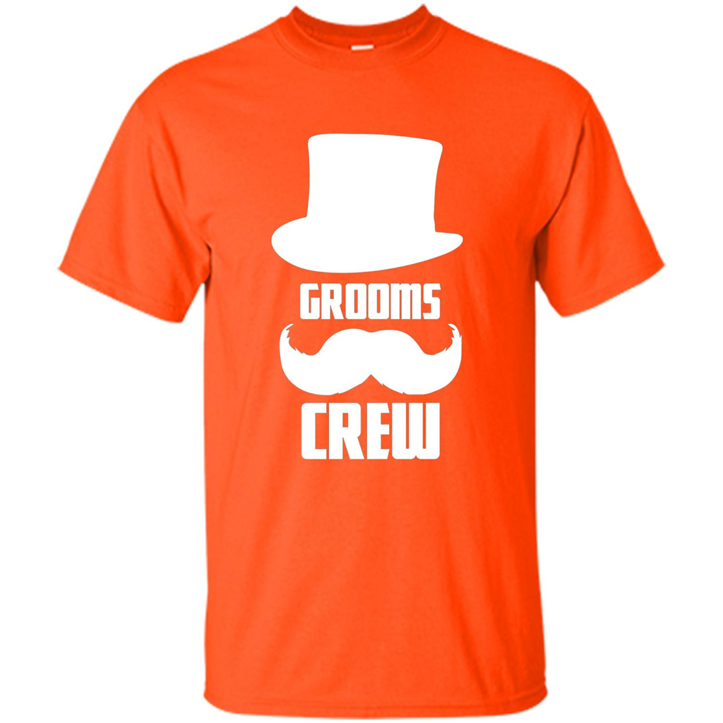 Grooms Crew T-shirt Funny Bachelor and Groom Party T-Shirt Orange