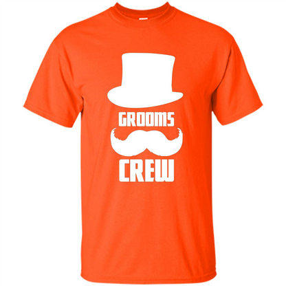 Grooms Crew T-shirt Funny Bachelor and Groom Party T-Shirt Orange