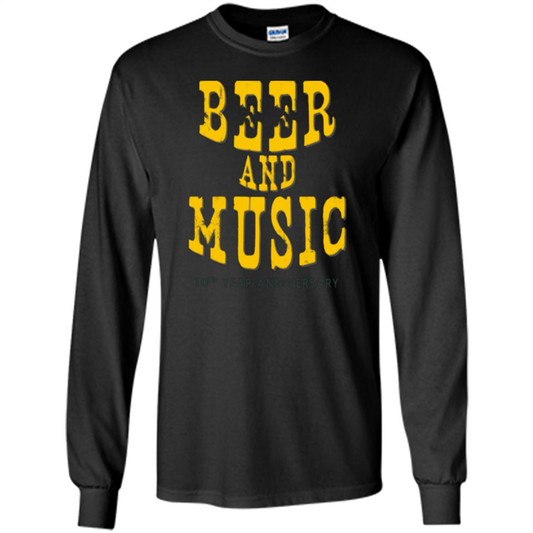 Beer And Music 10th Year Anniversary T-shirt Black