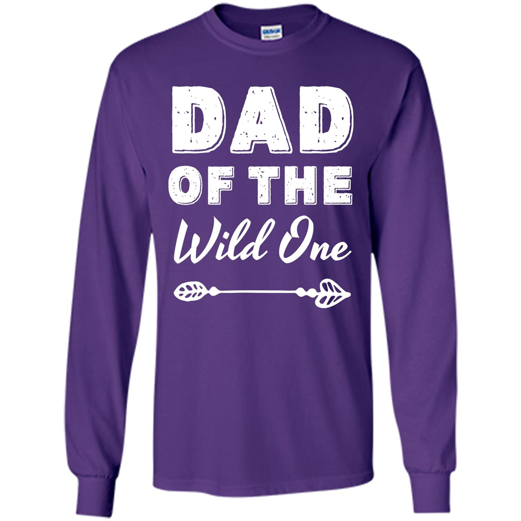 Dad Of The Wild One T-shirt Purple