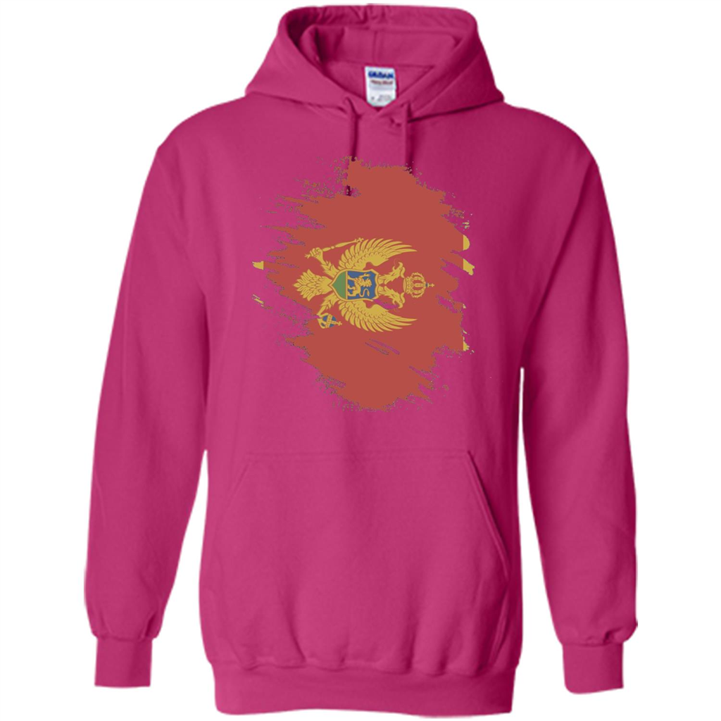 Flag of Montenegro T-shirt National Montenegrin Heliconia
