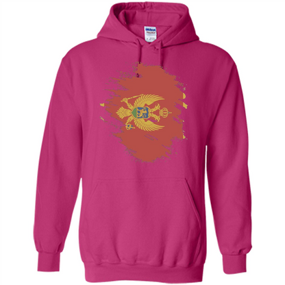 Flag of Montenegro T-shirt National Montenegrin Heliconia