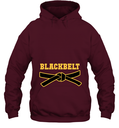 Black Belt Shirt Hoodie Hoodie Maroon