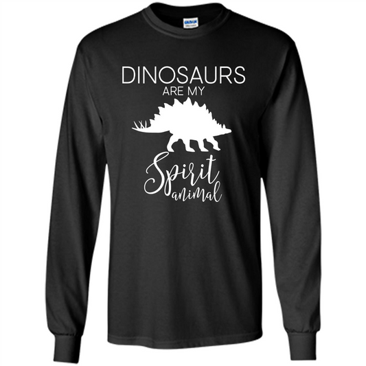 Dinosaur T-Shirt Dinosaurs Are My Spirit Animal Black