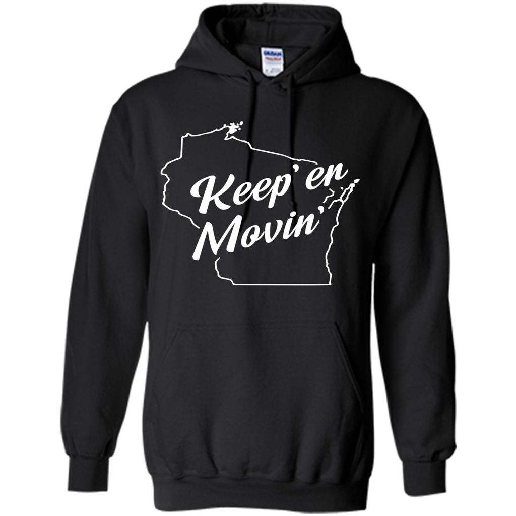 Keep Er Movin WI State T-Shirt Black