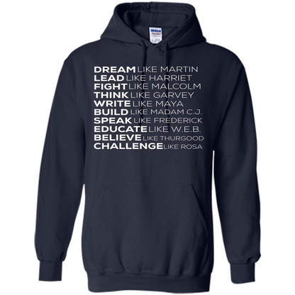 Dream Like Martin Lead Like Harriet T-shirt Navy