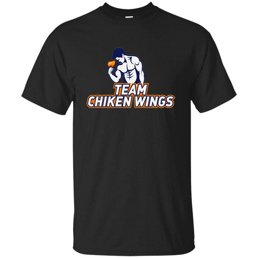 Team Chicken Wings T-shirt Funny Workout T-Shirt Black