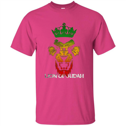 Lion Of Judah Rasta Reggae Roots T-shirt Heliconia