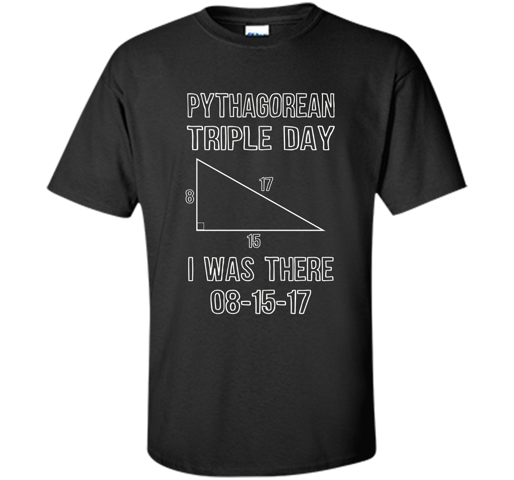 Pythagorean Triple Day 2017 8-15-17 Geeky T-shirt Black