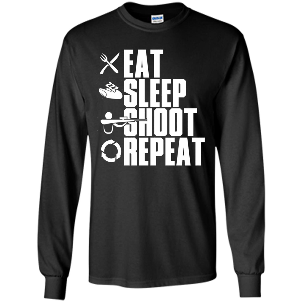 Eat Sleep Shoot Repeat T-shirt Black