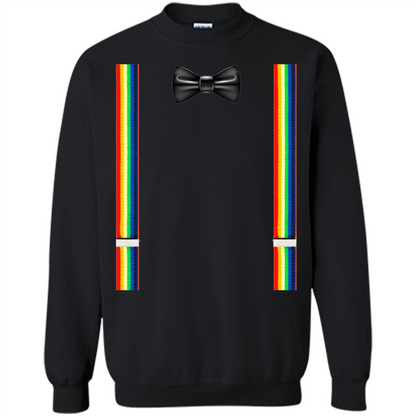 Suspenders And Bowtie Clown Costume T-shirt Black