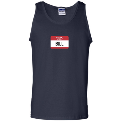 Hello My Name Is Bill Name Tag T-Shirt Navy