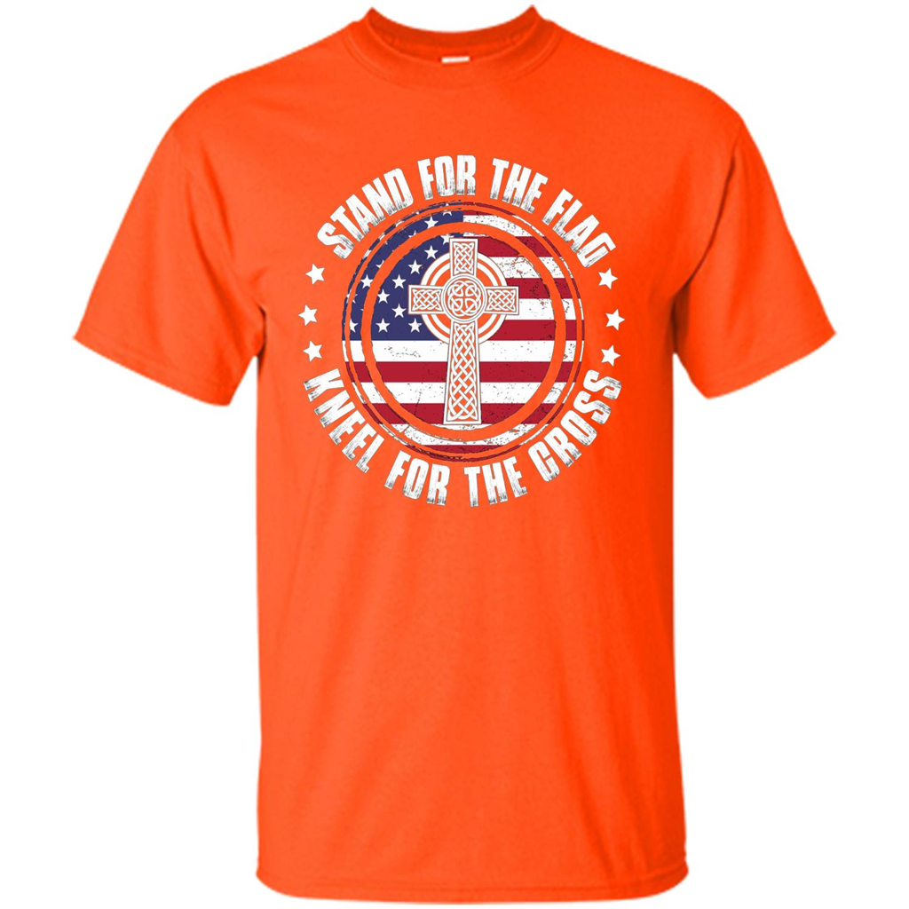 Stand For The Flag Knell For The Cross T-shirt Orange