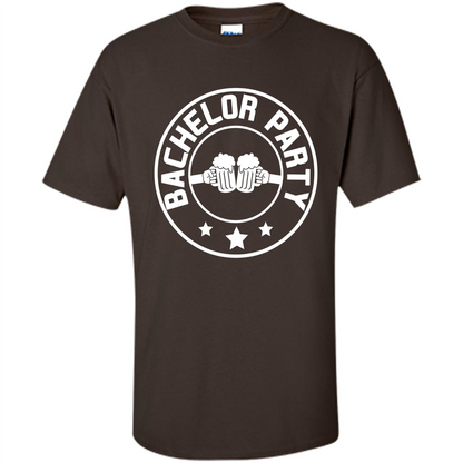 Men's Bachelor Party Cheers T-shirt Dark Chocolate
