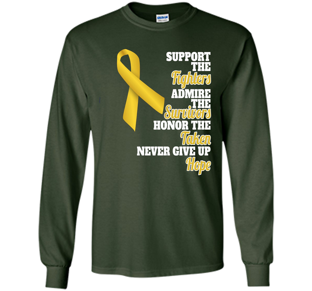Cancer Awareness T-shirt Support Childhood Cancer Awareness Forest Green