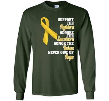 Cancer Awareness T-shirt Support Childhood Cancer Awareness Forest Green