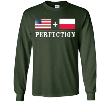 American + Polish = Perfection Flag T-Shirt shirt Forest Green
