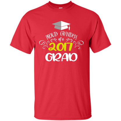 Graduation T-shirts Funny Tees Proud Grandma Red