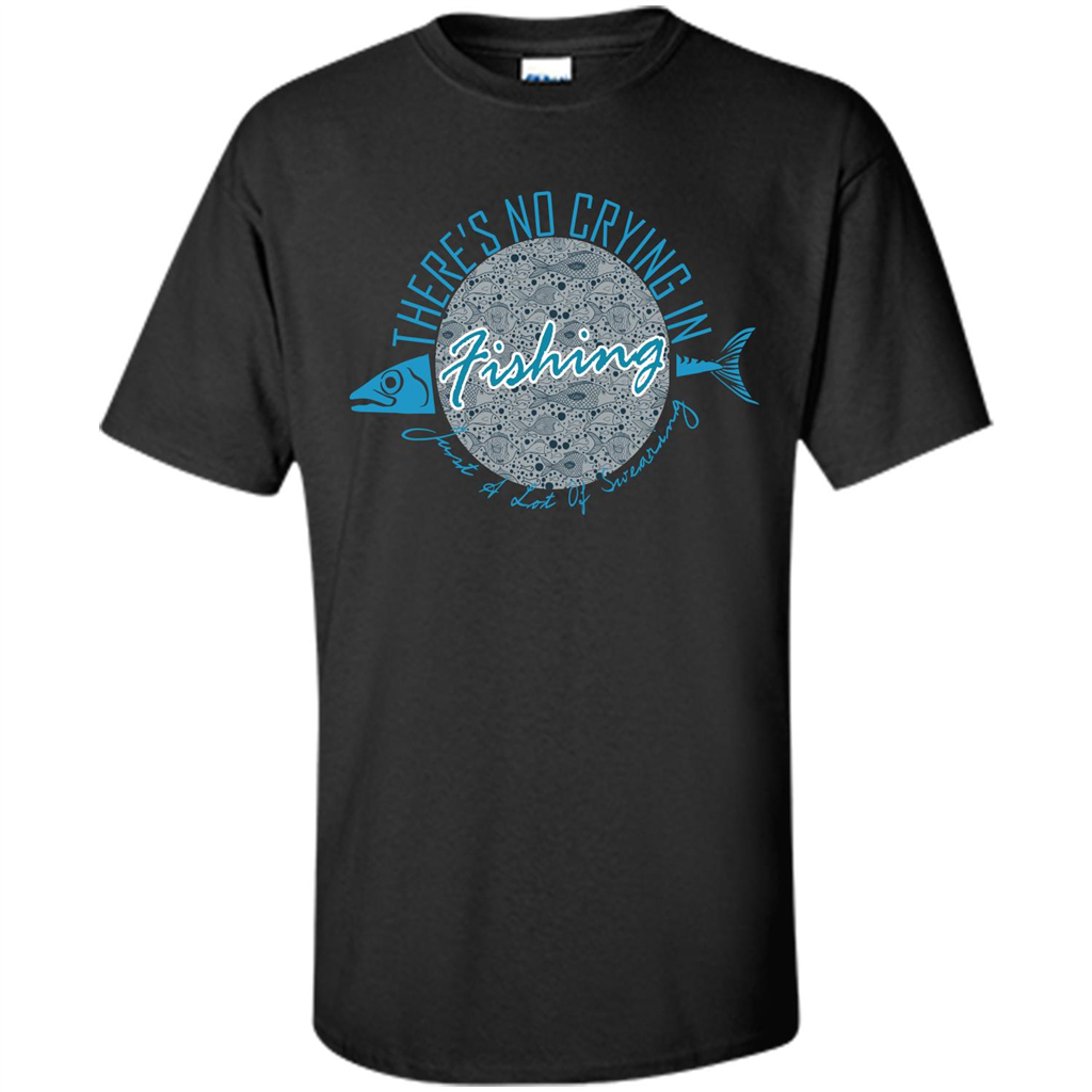 Fishing T-shirt No Crying Fishing Black