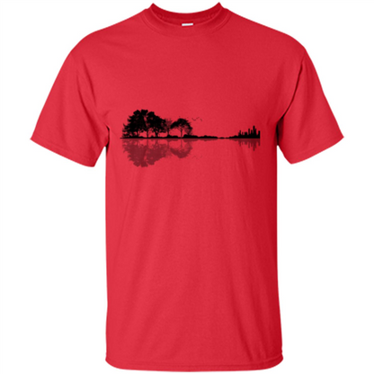 Guitar Lover T-shirt Nature Guitar Red