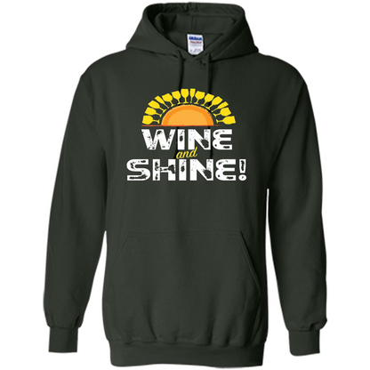 Wine T-shirt Wine And Shine Forest Green