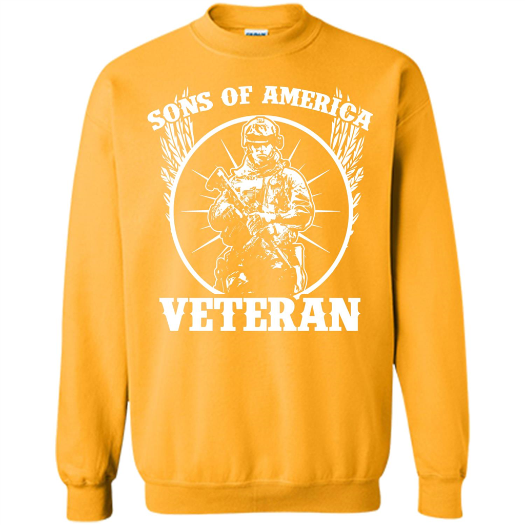 Military T-shirt Sons Of America Veteran Gold