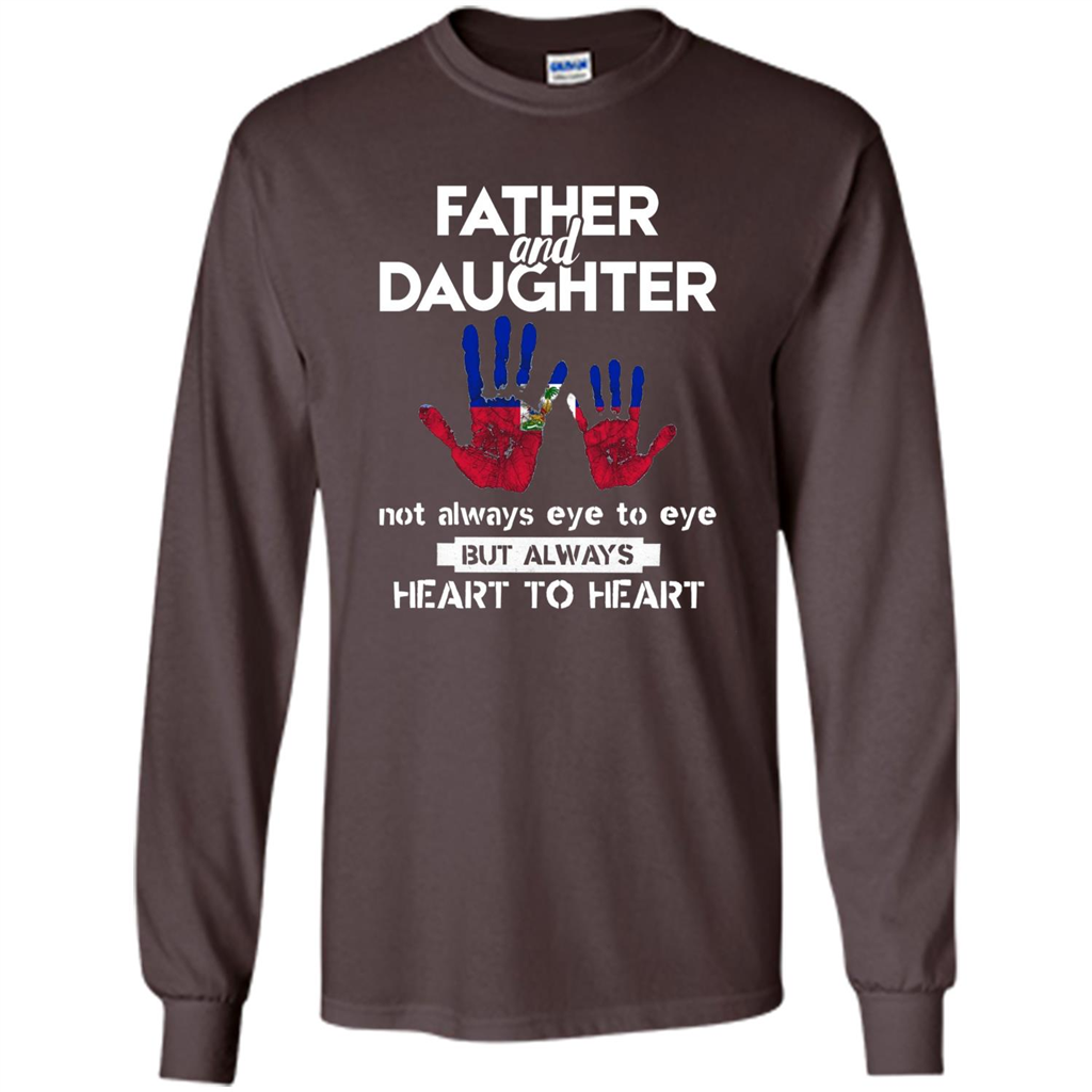 Father And Daughter Father's Day T-shirt Heart To Heart Dark Chocolate
