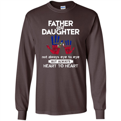 Father And Daughter Father's Day T-shirt Heart To Heart Dark Chocolate
