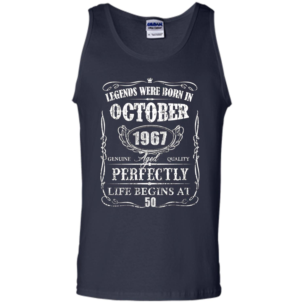 Legends Were Born In October 1967 T-shirt Navy