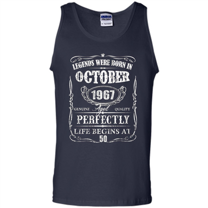 Legends Were Born In October 1967 T-shirt Navy