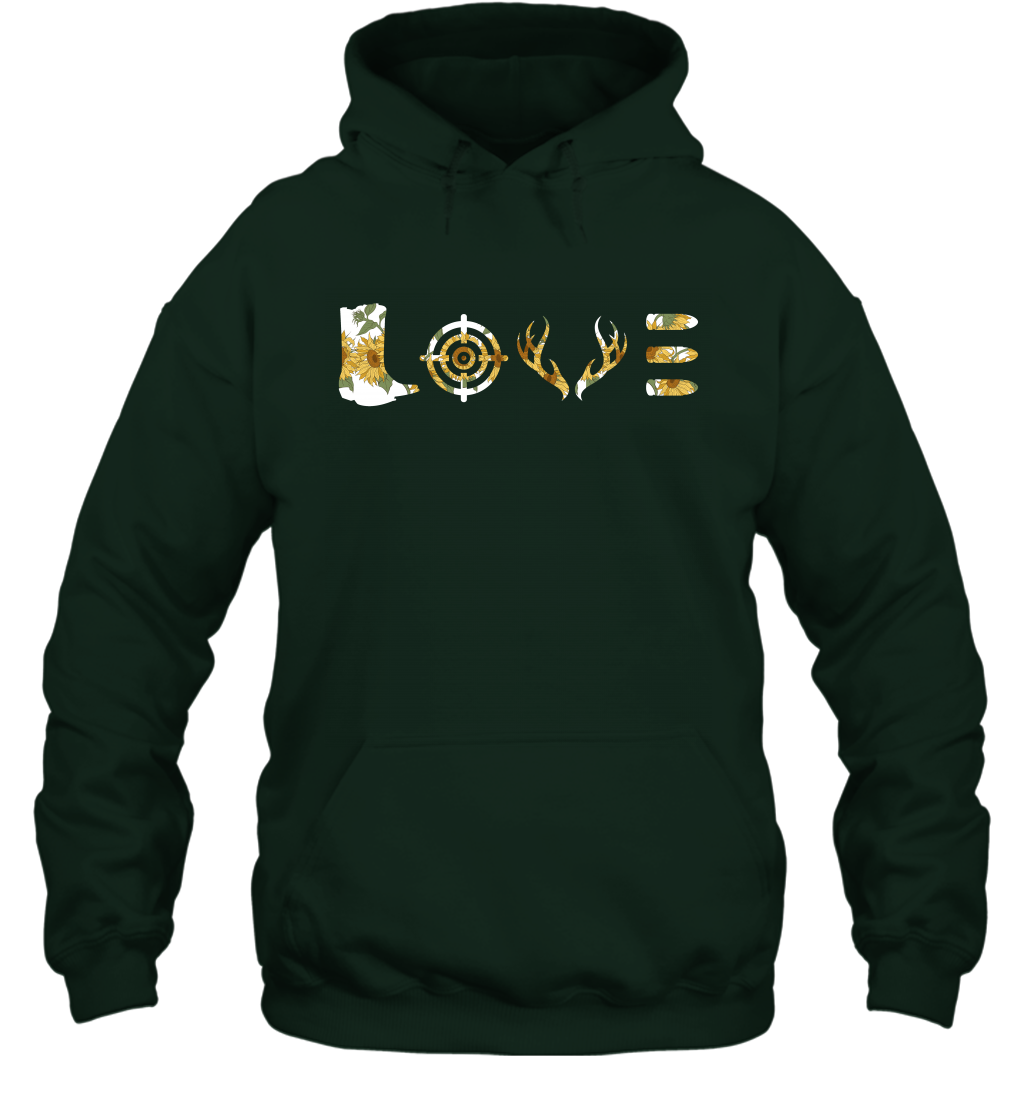 Hunting Girls Sunflower Shirt Hoodie Hoodie Forest